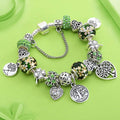 Tree of Life Bracelet Sterling Silver for Women Green