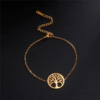 Fine Gold Women’s Tree of Life Curb Bracelet
