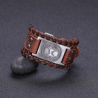 Men's Tree of Life Bracelet in Brown and Silver