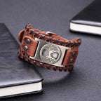 Men's Tree of Life Bracelet in Brown and Gold