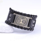 Men's Tree of Life Bracelet in Black and Gold