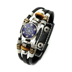 Metatron Archangel Leather Curb Bracelet