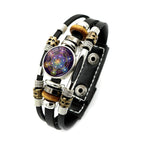 Metatron Archangel Leather Curb Bracelet