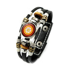 Metatron Archangel Leather Curb Bracelet