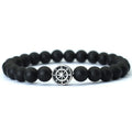 Bracelet with Compass Wind Rose in Natural Stones onyx