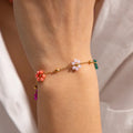 Bracelet with Colored Flowers
