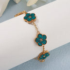 Green Flower Bracelet for Women