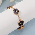 Black Flower Bracelet for Women