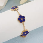 Blue Flower Bracelet for Women