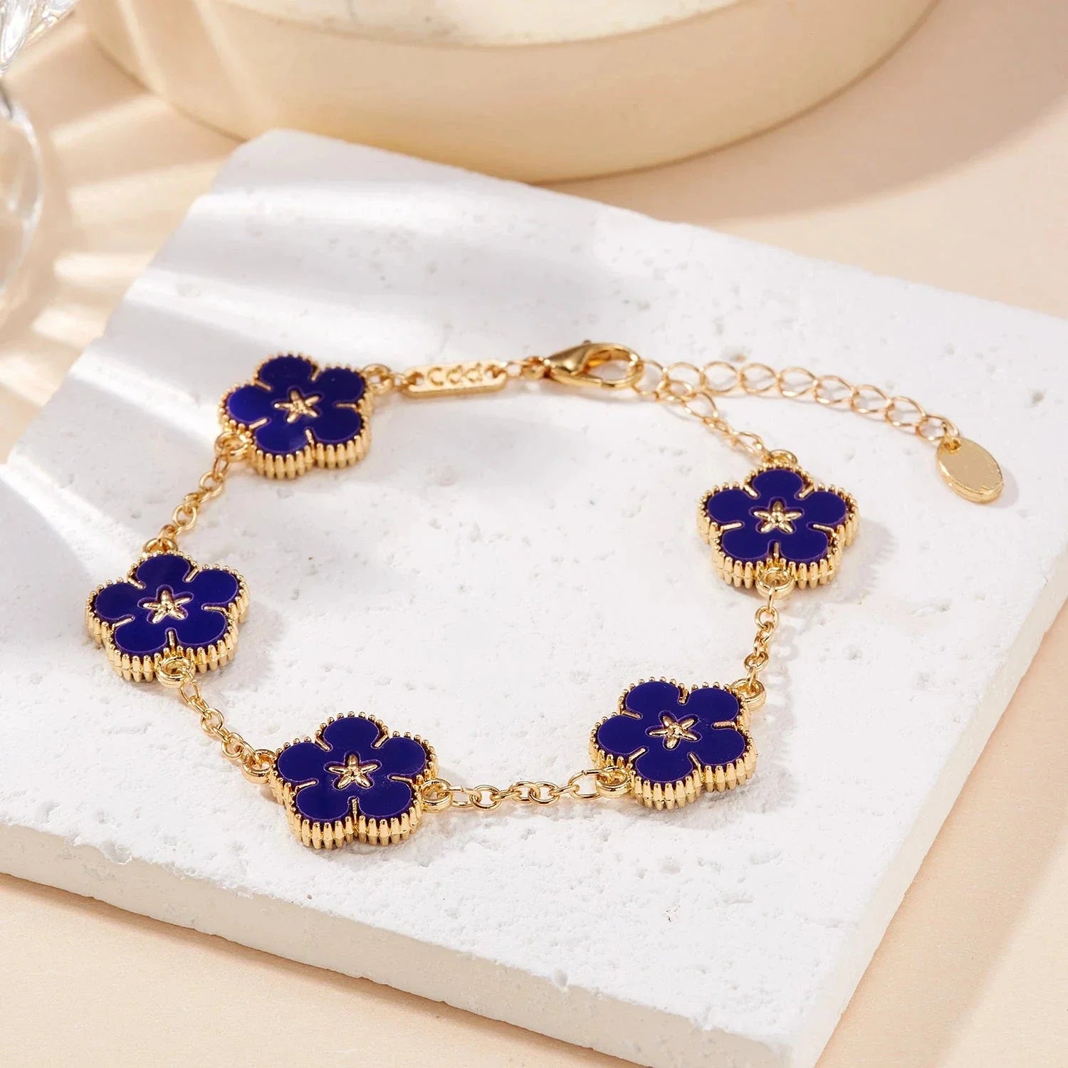 Blue Flower Bracelet for Women