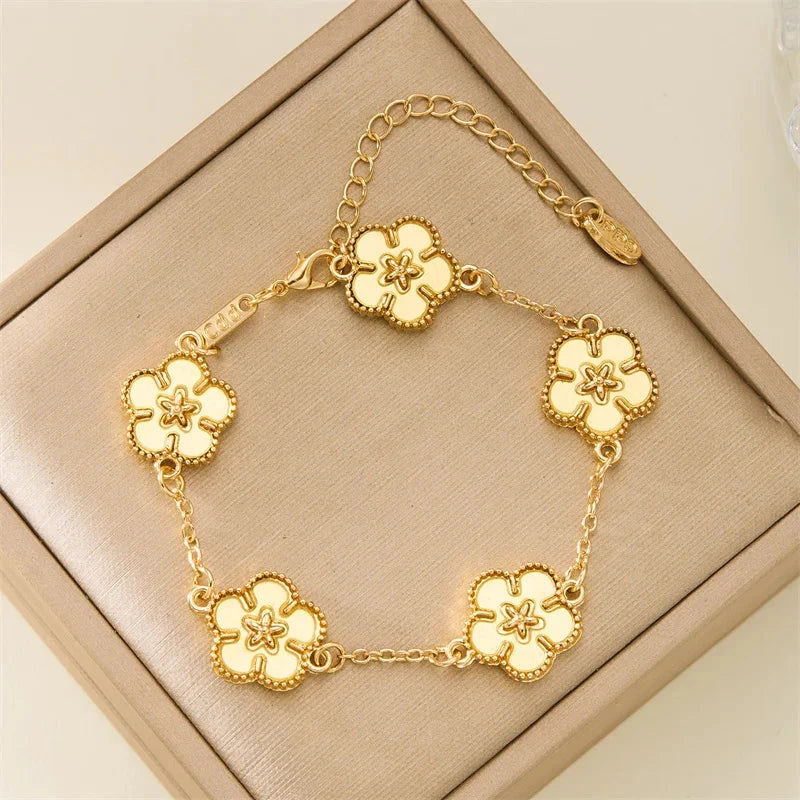 Yellow Flower Bracelet for Women