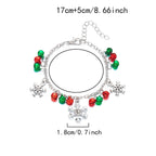 Bracelet with Snowflakes and Christmas Balls