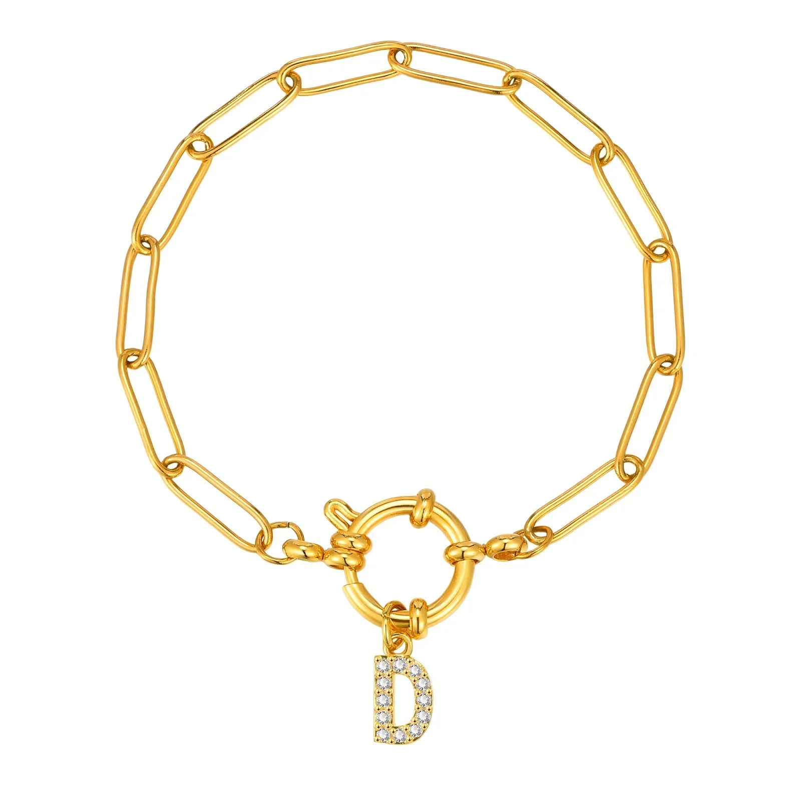 Personalized bracelet with initial d