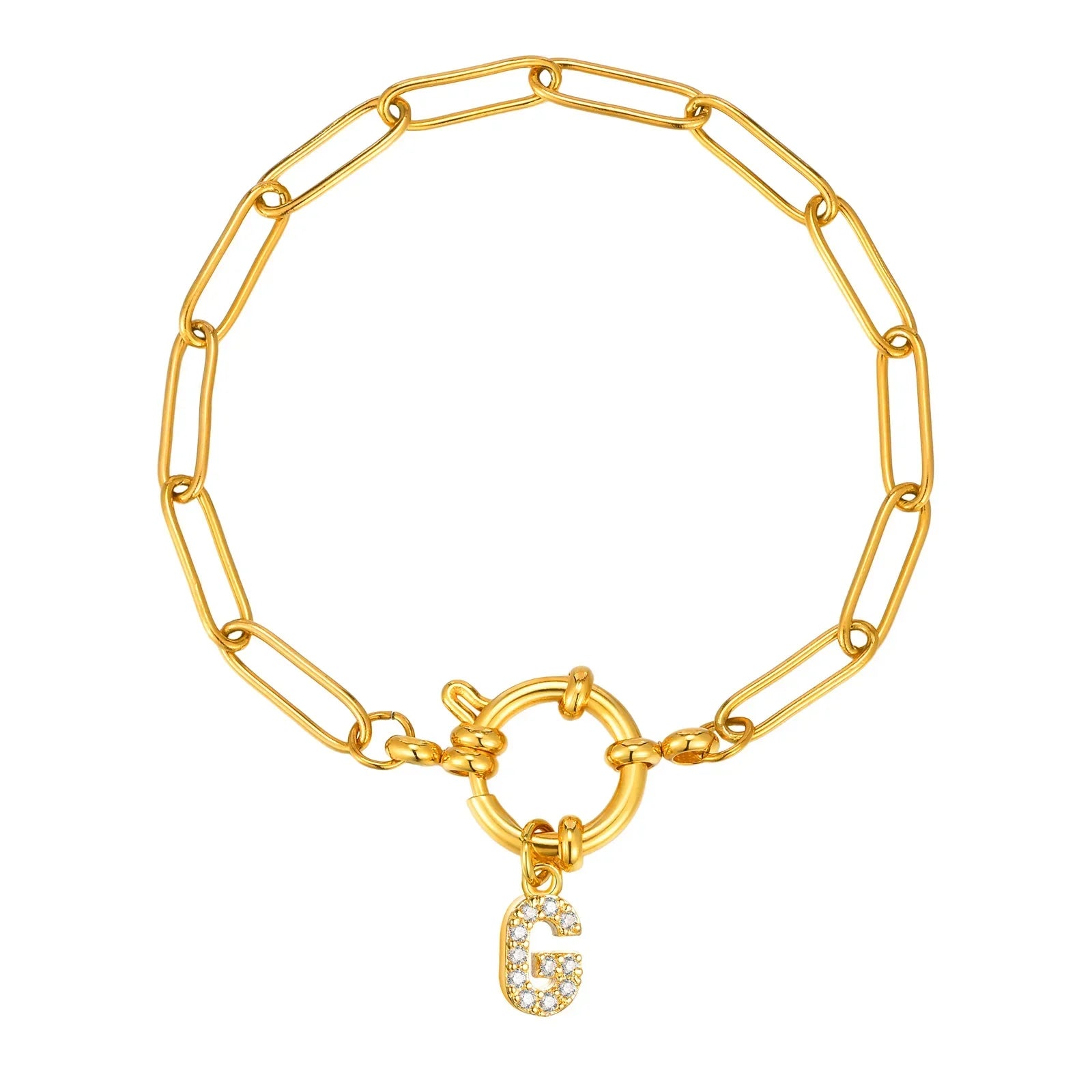 Personalized bracelet with initial g