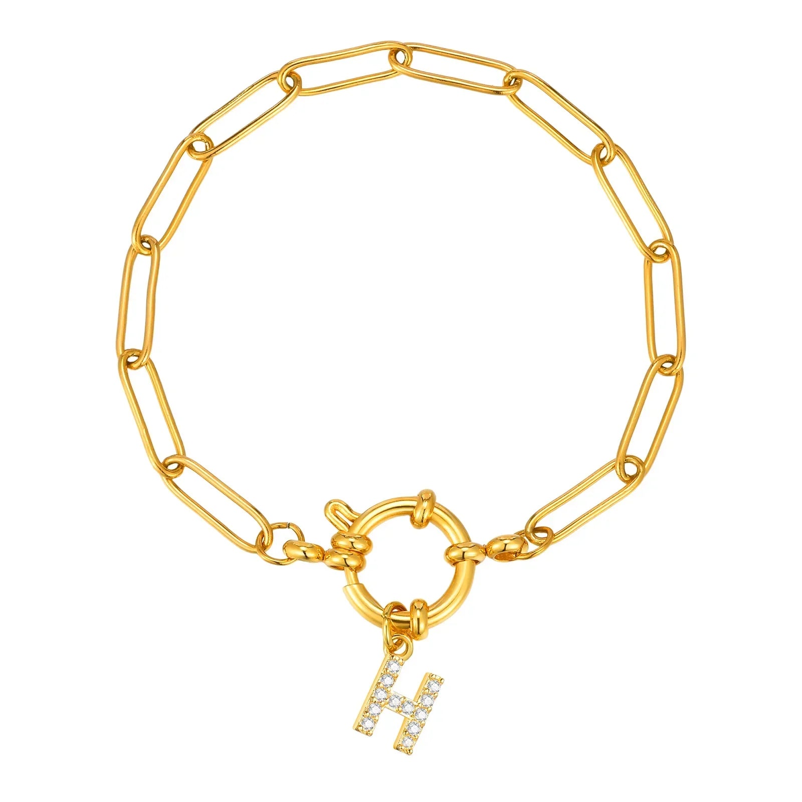 Personalized bracelet with initial h