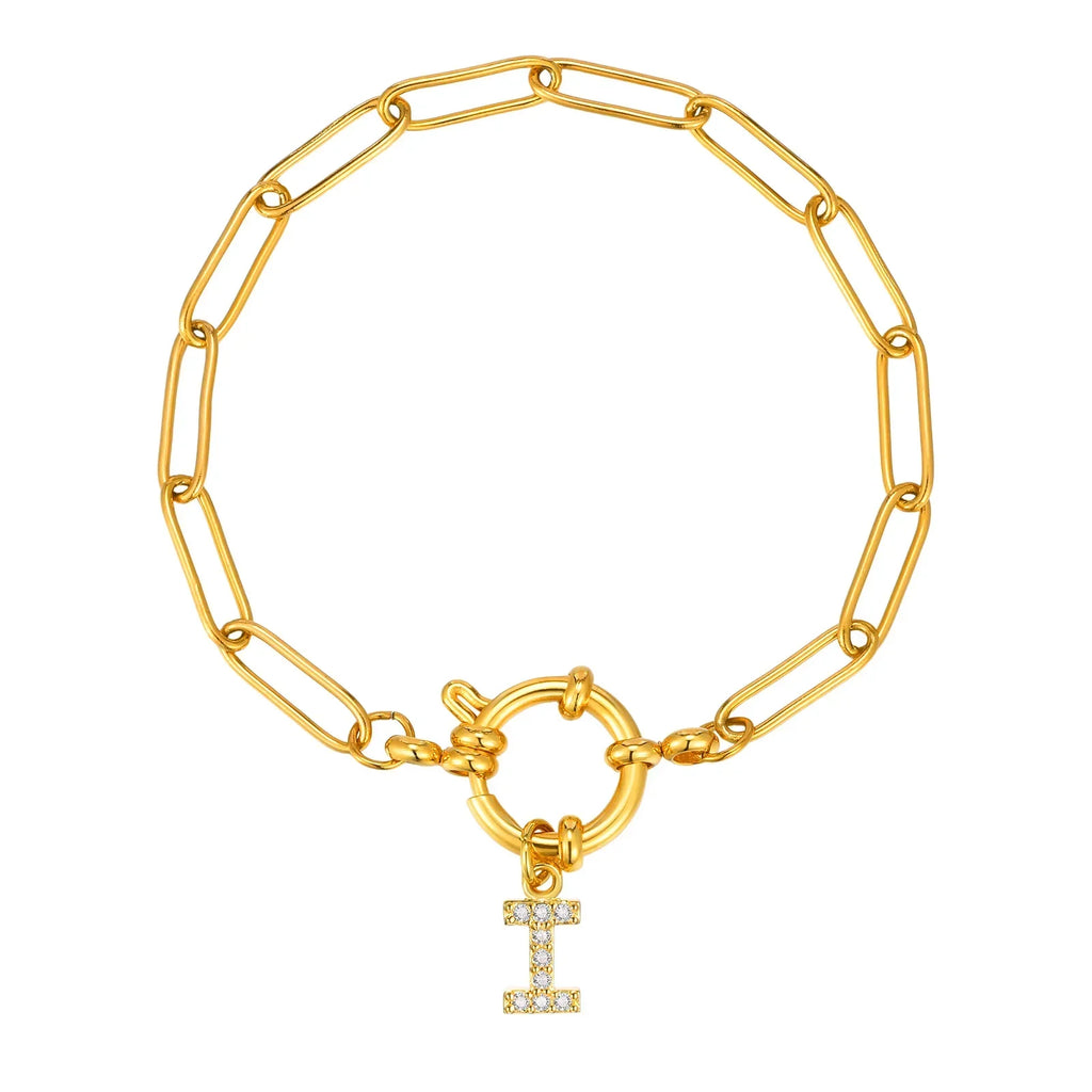 Personalized bracelet with initial i