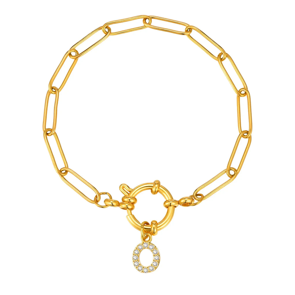 Personalized bracelet with initial o