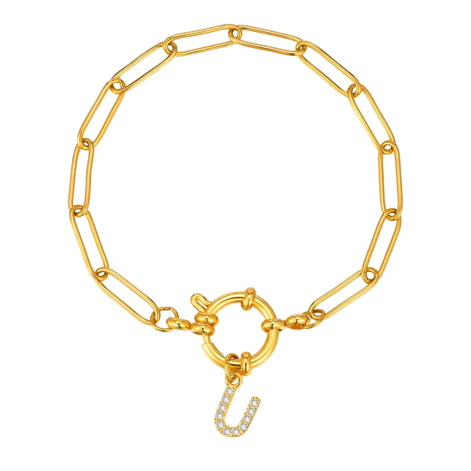 Personalized bracelet with initial u