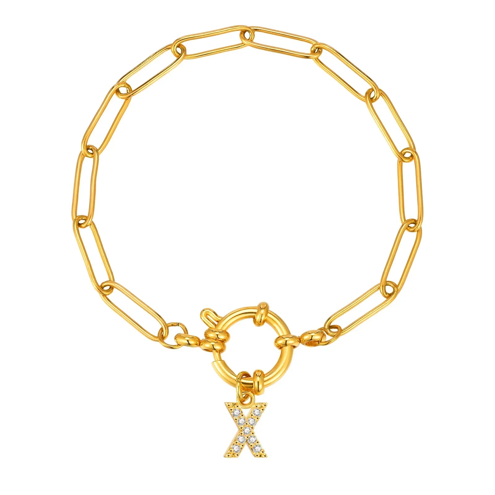 Personalized bracelet with initial x