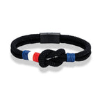 Bracelet with rope knot black