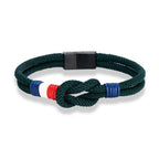 Bracelet with rope knot green