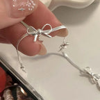 Silver bow bracelet for women