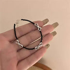 Black bow bracelet for women
