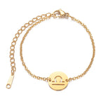 Bracelet with Astrological Zodiac Sign Pendant Libra