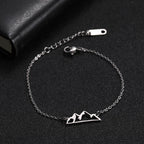 Bracelet with Mountain Pendant for Women silver