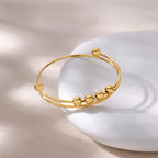Anti-Stress Rotating Bead Bracelet for Men or Women gold