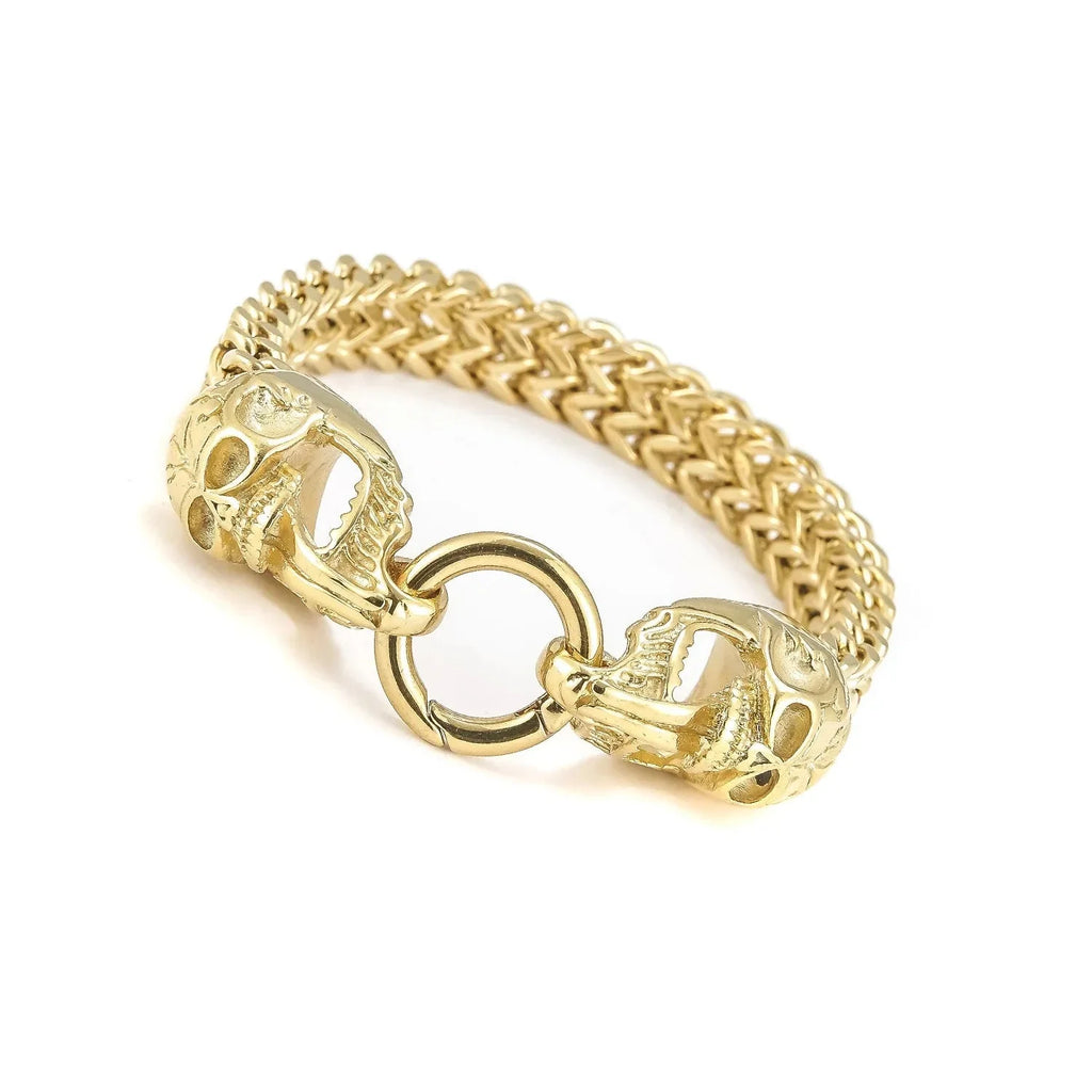 Skull Bracelet for Men Gold