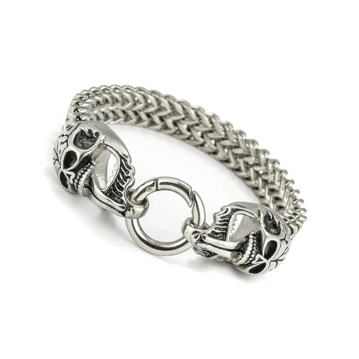 Skull Bracelet for Men Silver