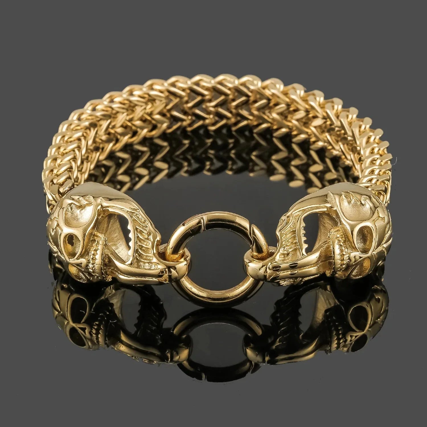 Skull Bracelet for Men Gold