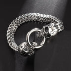 Skull Bracelet for Men Silver