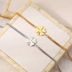 Bracelet with Lucky 4-Leaf Clover 