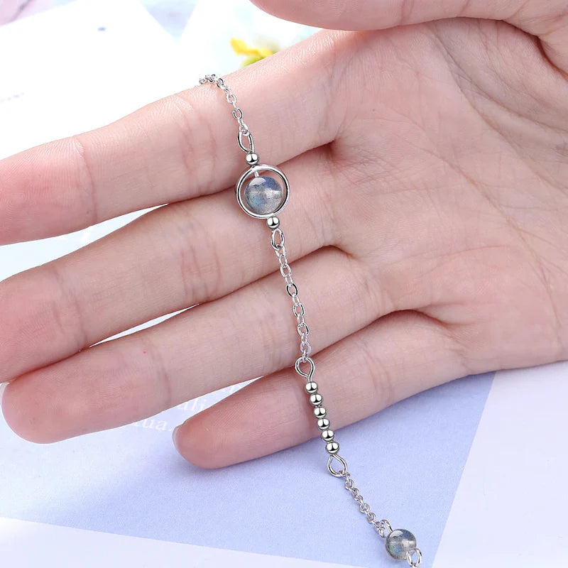 Bracelet with Zircon Moonstone
