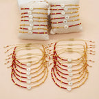 Bicolor initial bracelet