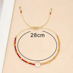Bicolor initial bracelet