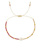Bicolor initial bracelet a