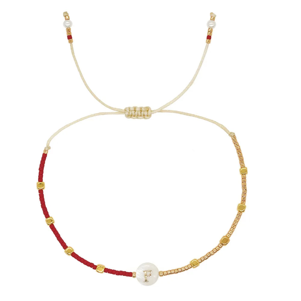 Bicolor initial bracelet p