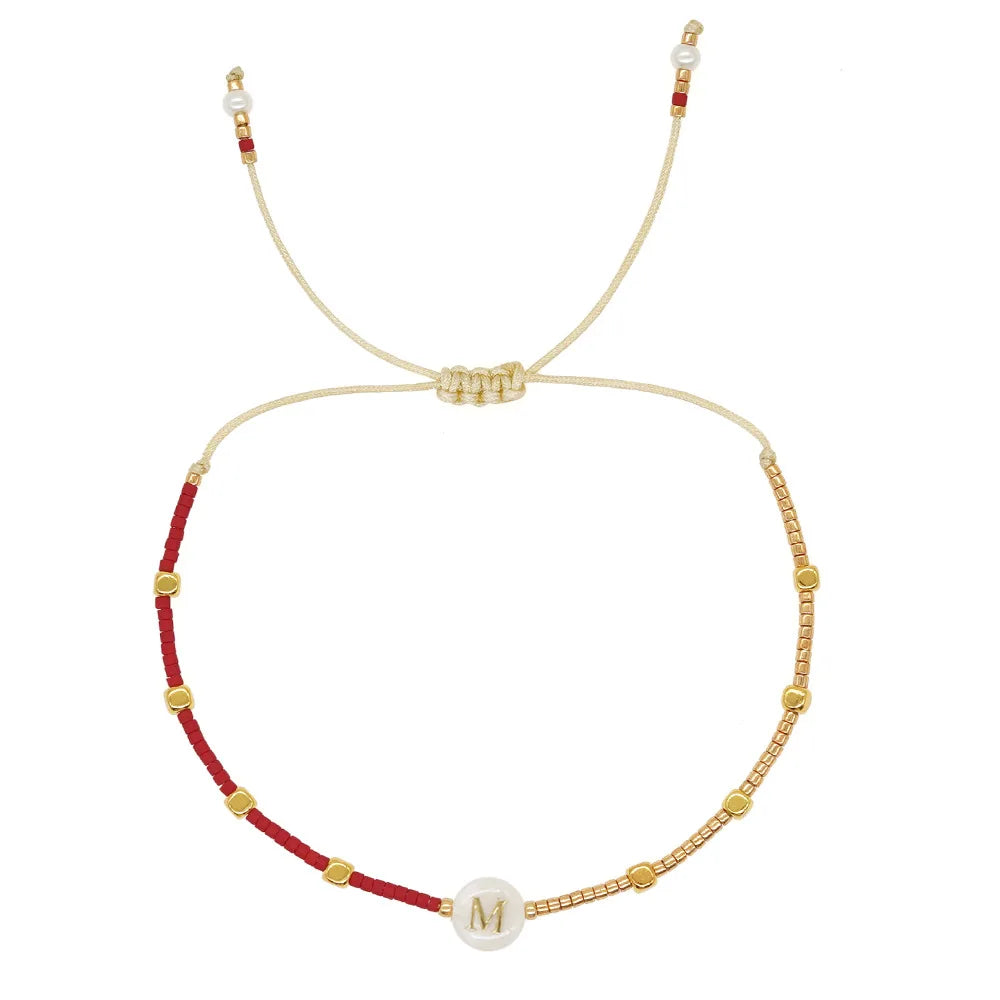 Bicolor initial bracelet m