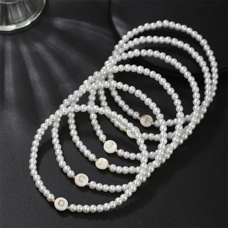 White initial bracelet