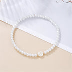 White initial bracelet a
