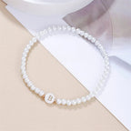 White initial bracelet b
