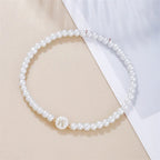 White initial bracelet w