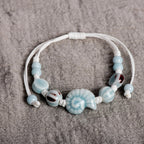 Bohemian Bracelet Shell Blue Snail
