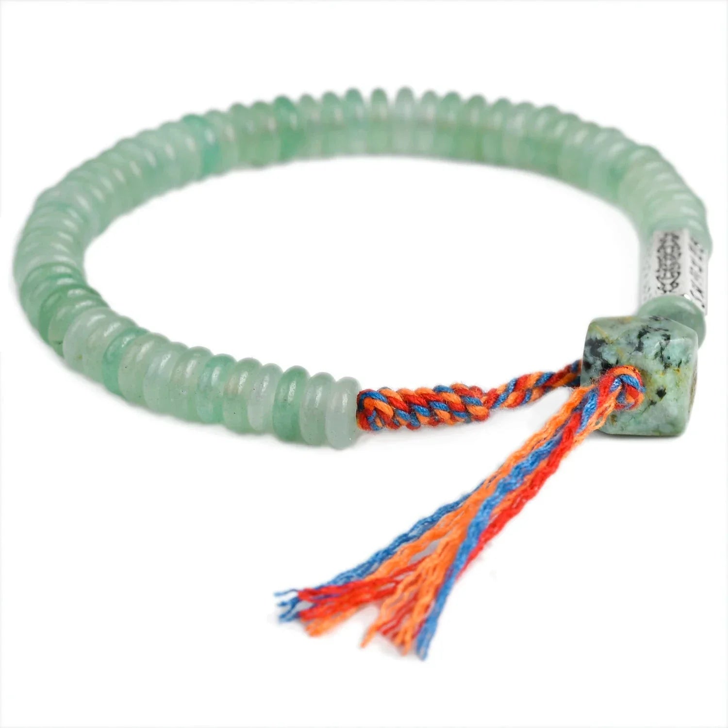 Tibetan Buddhist Bracelet in Aventurine Beads