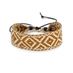 Handmade Geometric Shapes Brazilian Bracelet light brown