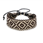 Handmade Geometric Shapes Brazilian Bracelet black