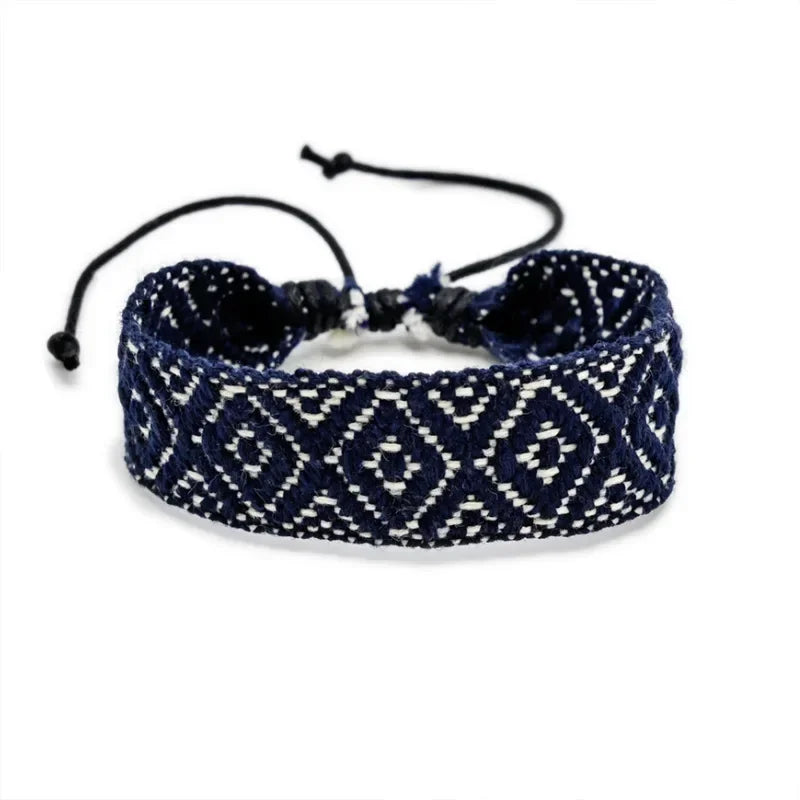 Handmade Geometric Shapes Brazilian Bracelet black